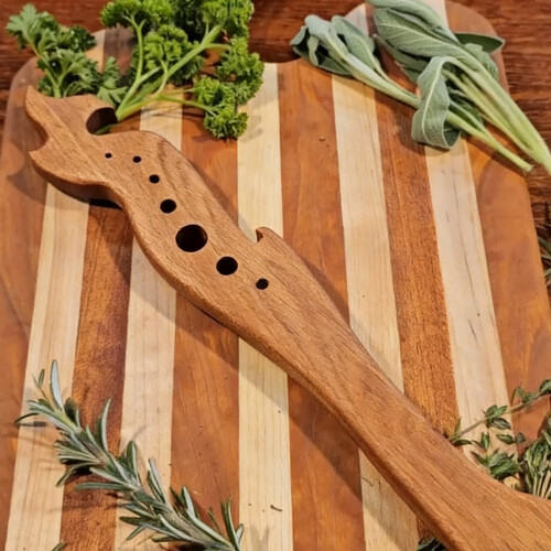 Practical Smooth Surfaces Wooden Vegetable Leaf Remover-2 2
