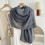 Stylish Muslims Headscarf Delicate Floral Patterns-Gray 7
