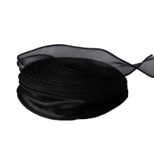 Soft Mesh Scalloped Ribbon For Florals Arrangements And-Black