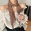 Stylish Detachable Neck Scarf Soft Polyester-P dot white back 4