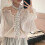 Stylish Detachable Neck Scarf Soft Polyester-P dot white back 5