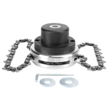 Herramienta de jardín de acero al manganeso, cabezal de desbrozadora de cadena de alta dureza para accesorios de cortacésped, repuestos universales