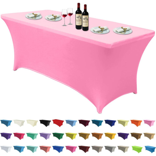 Κομψό κάλυμμα τραπεζιού από spandex, 48"Μ x 24"Π x 30"Υ, 4 επιλογές χρωμάτων, βαρέως τύπου