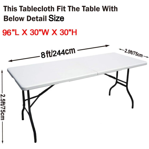 Κομψό κάλυμμα τραπεζιού από spandex, 48"Μ x 24"Π x 30"Υ, 4 επιλογές χρωμάτων, βαρέως τύπου 2