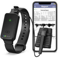 SleepO2 Wrist Recording Pulse Oximeter by EMAY | Continuous Pulse Oximeter to Record Blood Oxygen Saturation and Pulse Rate Overnight | Export Sleep