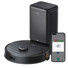 eufy X8 Pro Robot Vacuum Self-Empty Station, Twin-Turbine? 2? 4,000 Pa Powerful Suction, Active Detangling? Roller Brush, and iPath? Laser Navigation