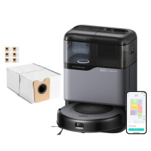 eufy Omni C20+Replacement Dust Bags, Robot Vacuum Cleaner with Mop, 7,000 Pa Powerful Suction,Auto Emptying, Washing and Drying for Hands-Free