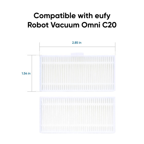 Eufy eufy Replacement Washable Filter for Robot Vacuum Omni C20, 2-Pack Included 1