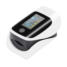 Fingertip Pulse Oximeter M120 Finger Pulse Blood Oxygen Monitor- Color Screen Display - Including 2AAA Batteries for Athletic & Home (White)