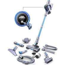 Greenote GSC60 Cordless Vacuum Cleaner with Touch Screen, Up to 40 Mins Runtime, 10-in-1 Stick Vacuums with Pet Tool, Flexible Hose & Upholstery Tool,