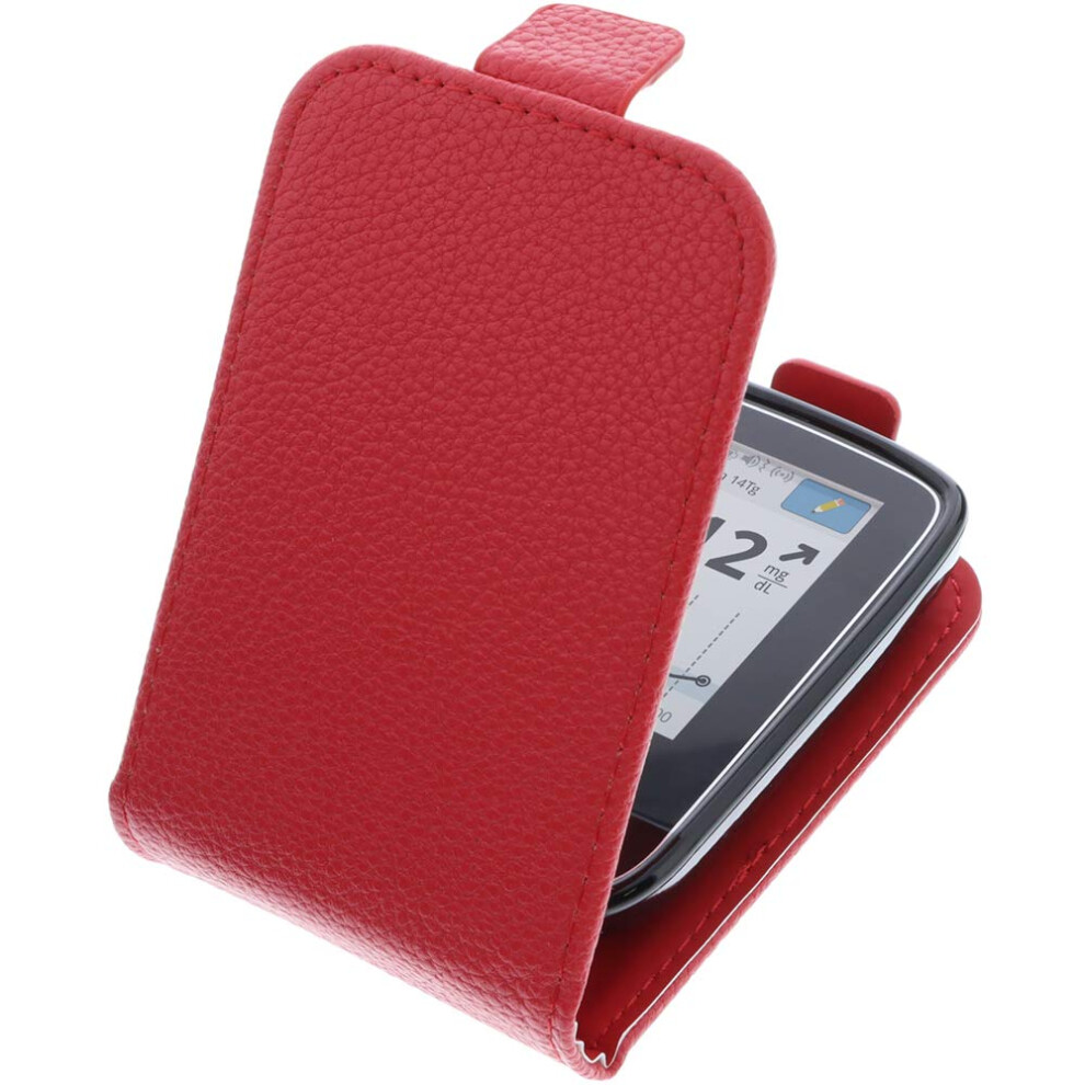 Foto-Kontor Case Compatible With Abbott Freestyle Libre 2 Flip Style Red Protection