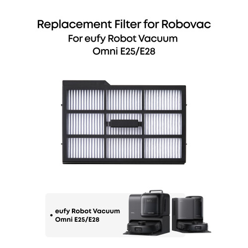 Eufy eufy Replacement Filter for RoboVac, Efficient Filtration, Durable, Effective Cleaning, Compatible with E25 and E28 1