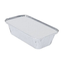 FabFinds Foil Tray with Lids Aluminium Container Pans with Lids for Baking Storing Freezing 19cmX10cm (32)