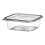 Thali Outlet - 300 x 750cc Clear Plastic Salad Containers with Hinged Lids Stackable Leakproof Rectangle Boxes 1