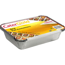 LAVV HOUSEWARES LTD Large Takeaway Aluminium Foil Food Containers with Lids 1500ml 5pk