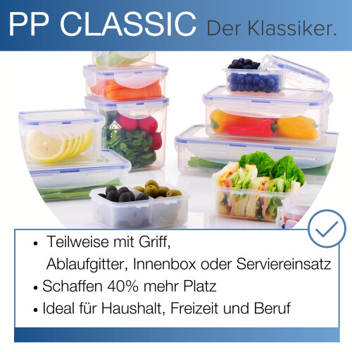 LocknLock Rectangular 350ml (135 x 102 x 52 mm), Clear/Blue 2