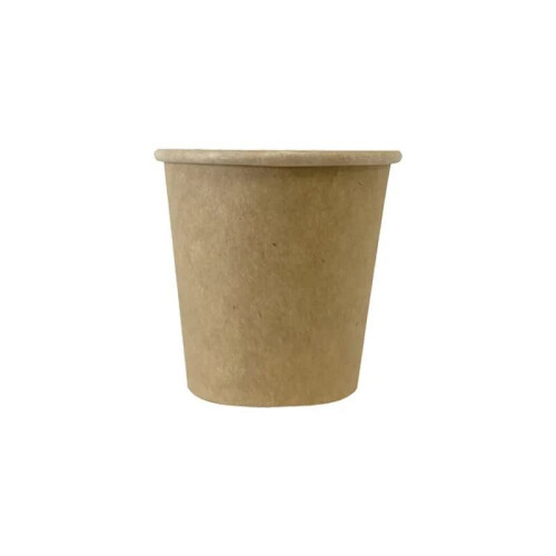 4oz Kraft Paper Portion Pots with Lids - Pack of 100 1