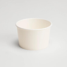 Foglish Home & Garden White Paperboard Soup Containers, 12oz Food Storage Pots, 350ml Disposable Takeaway Tubs, Ice Cream (100)