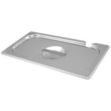 Stainless Steel 1/3 Gastronorm Container Pan Notched Lid, Bain Marie, Gastro Food