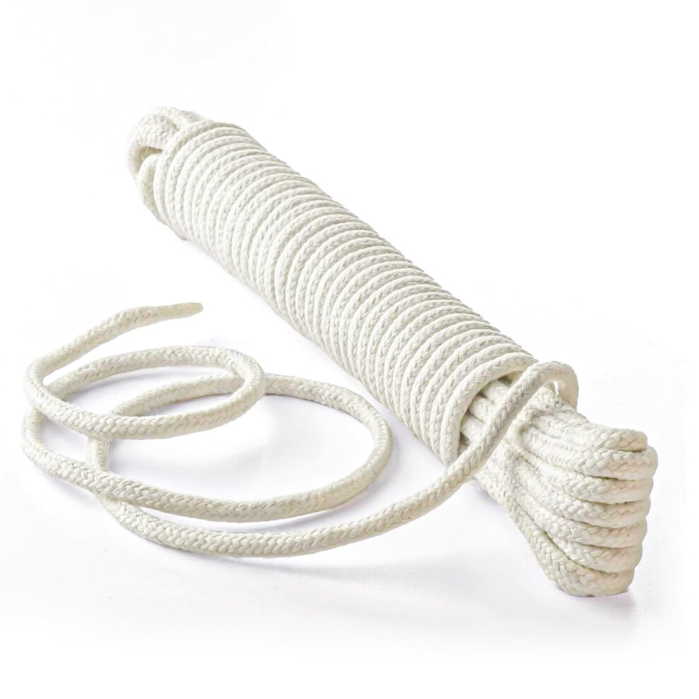 Besto Soft Braided Multipurpose Cotton Rope For Clothes Line, Washing Line, Wall Hanging Planters For Craft Making & Home Decor 4Mm (20M) 5051225297909