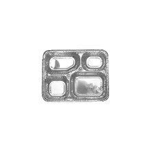 M1SS (Set of 50 4-Compartment Aluminium Foil Trays with Lids ? Takeaway Containers for Hot or Cold Food ? Ideal for Cooking, Storage, BBQ, Catering,