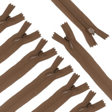 sourcing map 10Pcs 30cm/12-Inch Nylon Coil Zippers, #3 Closed End Separating Jacket Zippers Bulk Frame Replacement for Tailor Sewing Bag Craft