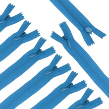 sourcing map 10Pcs 50cm/20-Inch Nylon Coil Zippers, #3 Closed End Separating Jacket Zippers Bulk Frame Replacement for Tailor Sewing Bag Craft