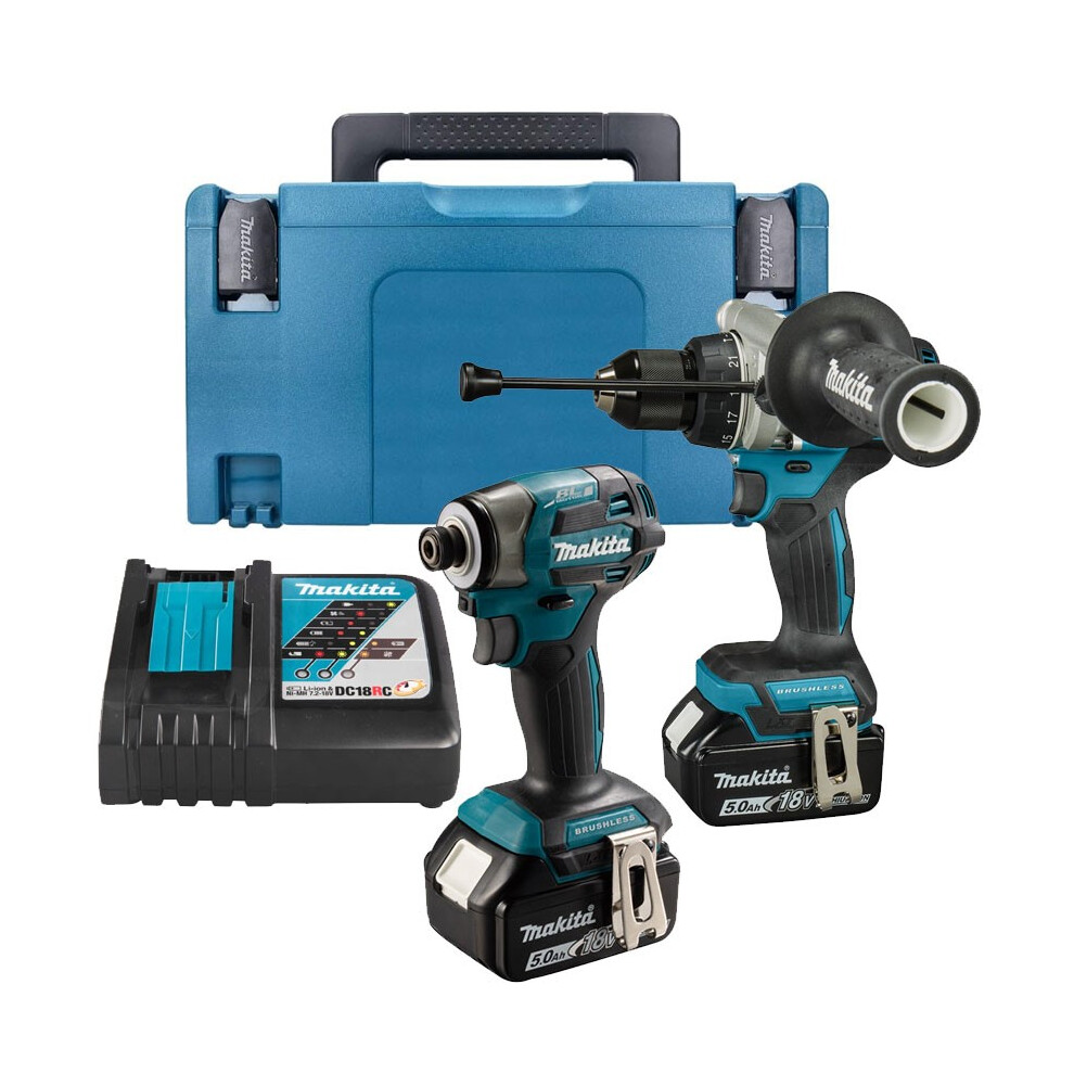 Makita 18V Dlx2549tj Lithium Brushless Kit Dhp492 Drill + Dtd173 Impact 5.0Ah