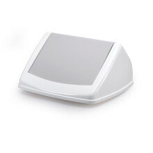 Durable DURABIN Square 40 Flip Lid Grey - To Be Used with DURABIN 40 Square Waste Bin - Easy To Handle and Use - Perfect For Any Workplace