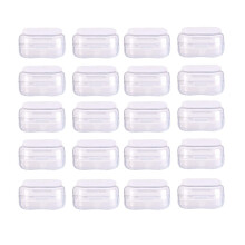 WYAN 20 Pack Square Clear Plastic Storage Containers Box with lids, for organizer Box Case for Beads,earplug, and More Small Items(3.5x3.5cm)