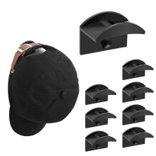 Vicloon 8PCS Self Adhesive Hat Hooks, Adhesive Hat Holder Cap Hook, Hat Hooks Office Home Stick on Hooks for Hanging Strong Hold Hat Hangers, No Drill