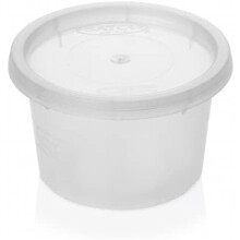 encase 50 Satco Plastic Food Takeaway Microwave Heavy Duty Cups with Lids 2oz 4oz 8oz 12oz 16oz (Clear, 4oz)