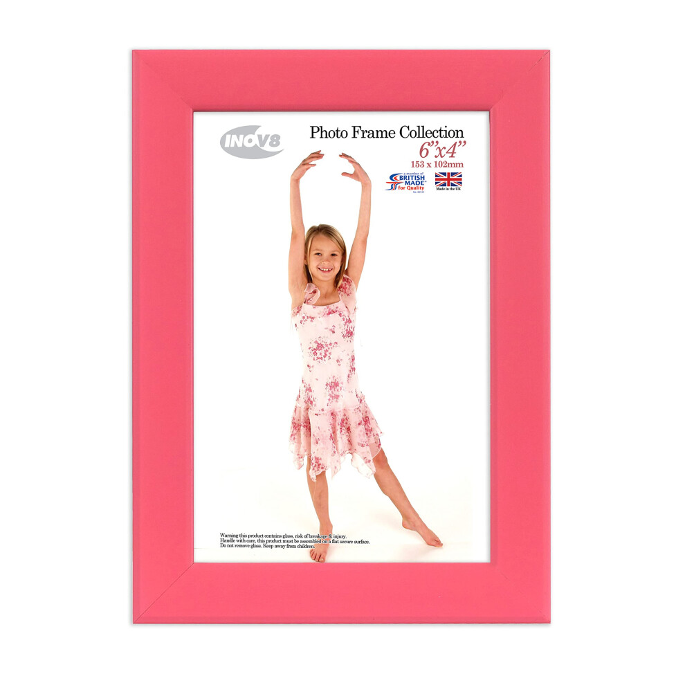Inov8 British Made Picture/Photo Frame 6X4" Inch(15X10cm) - Value 19Mm Vintage Pink 5051225320256