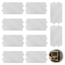 10Pcs Microwave Oven Mica Plate Sheet, Universal Waveguide Cover Replacement for Microwave Repair, High Temperature Heat-Resistant Insulation Sheets