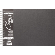 Daler Rowney Ebony Artist Sketchbook Black Paper A4 Landscape