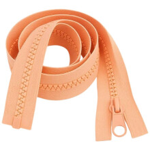 Heavy-Duty Chunky Zip - Peach 24" (60cm) - Open Ended & Separating Style, Strong #5 Teeth - Replacement Zipper Perfect for Sewing, Upholstery,