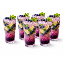Duralex Jazz Hiball Tumblers 30cl Set of 6 Clear Glass Drinking Glasses Durable Everyday Water Juice Cups