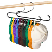 Hat Storage Organizer for Baseball Caps, Jeowoqao Non Slip PVC Coating Hat Holder Hats Rack Hangers for Closet Organizers and Storage for Cap Tank Top