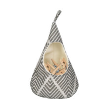 Ulmervion Conical Peg Bag for Storage, Hanging Solution with Sliding Peg Holder, Durable Cotton Laundry Organizer for Clothesline