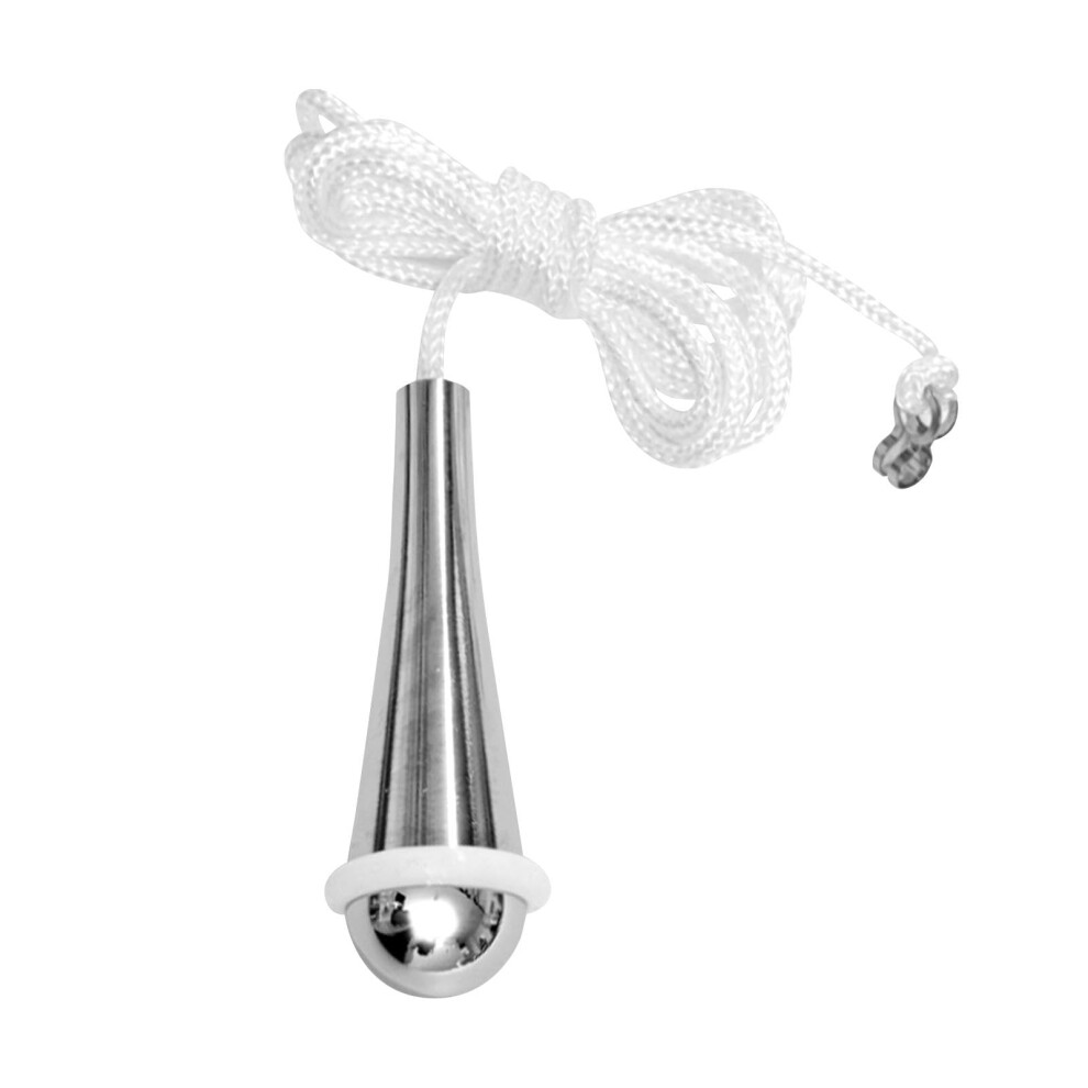 Munsesi Teardrop Bathroom Pull Cord Handle, Silver Chrome Pull String Switch, 1.5M Nylon Extension Replacement Pu-Ll Cord Light, Pendant Weight Connector For