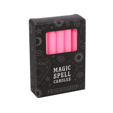 12 Magic Spell Candles - Friendship Pink 10cm