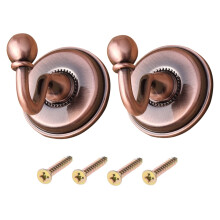 Hicello 2Pcs Antique Curtain Tiebacks Red Copper Vintage Wall Hooks Window Curtain Drapery Tieback Door Tassel Hooks Holder Hanger Room Decor With