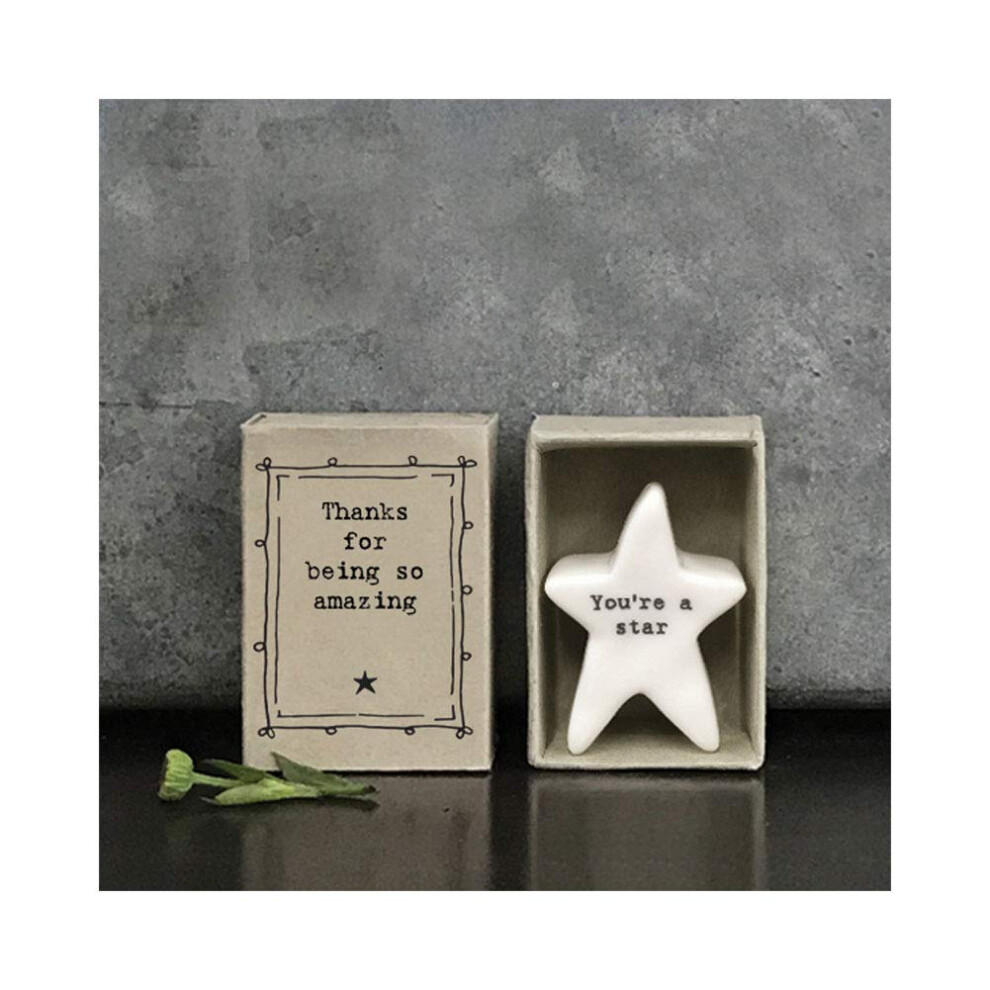 East Of India Mini Matchbox Star Thank You For Being So Amazing Keepsake Gift | Small Gift For A Friend, Family Or Loved One | Letterbox Gift