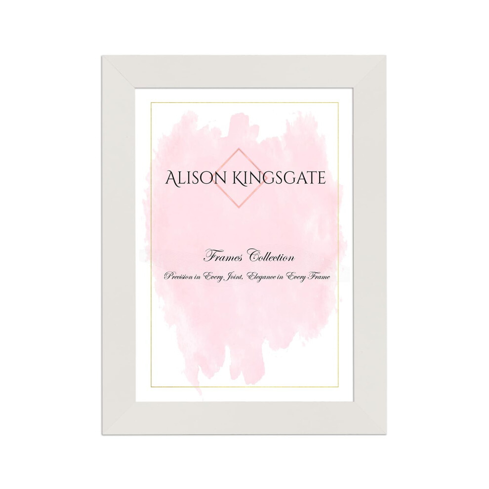 Alison Kingsgate Modern A4 Picture Frames - Engineered Wood Photo Frame With Shatterproof Perspex Front - Ideal For Posters, Certificates & Artwork - 5051225330095