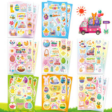 Easter Stickers,16 Sheets Easter Stickers for Children Kids, Self-Adhesive Easter Sticker for Crafts,Card Making, Easter Activity Pack,Easter Party