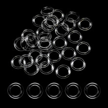 Roman Blind Rings, 30 PCS Roman Blind Curtain Rings Roman Blind Clips O-Rings Plastic Rings Plastic Curtain Rings Roman Blind Rods (Transparent)
