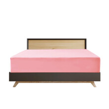 Ev Dekor Extra Deep Fitted Sheet Single, Blush - Deep Pocket Bedsheet 16inch (40 cm) Soft Brushed Microfiber Fabric - Shrinkage and Fade Resistant -