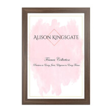Alison Kingsgate Sleek A5 Picture Frame - Engineered Wood with Shatterproof Perspex Front -Perfect for Photos, Posters, Certificates -Suitable for