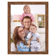 Giftgarden Walnut Brown 8x6 Photo Frame, Sleek Thin Design Picture Frames 8x6 Versatile Tabletop or Wall Displays - Single
