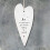 East of India ?Be Yourself? Long Porcelain Heart 3